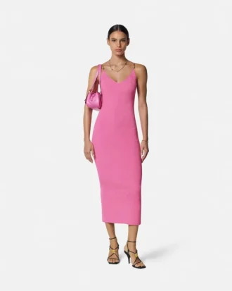Vestido midi de punto de viscosa