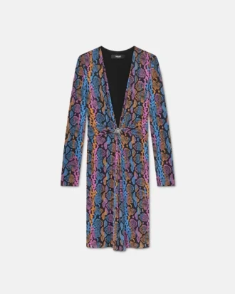 Vestido midi estampado de jersey de viscosa