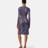 Vestido midi estampado de jersey de viscosa