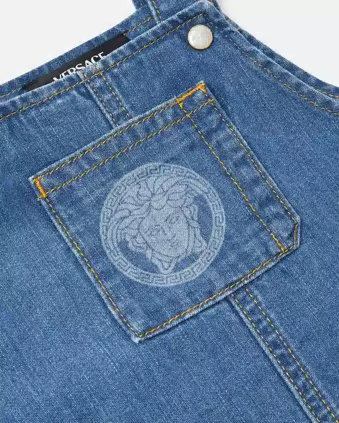 Vestido mono de denim para niña Vestido mono de denim para niña