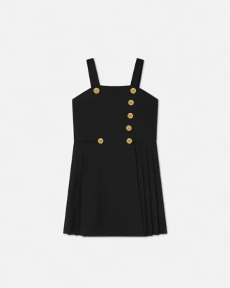 Vestido plisado de mezcla de lana para niña