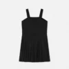 Vestido plisado de mezcla de lana para niña Vestido plisado de mezcla de lana para niña
