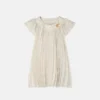 Vestido plisado de sarga estampado para niña Vestido plisado de sarga estampado para niña