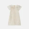 Vestido plisado de sarga estampado para niña Vestido plisado de sarga estampado para niña