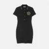 Vestido polo midi con emblema en V