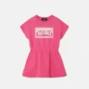 Vestido sudadera de jersey de algodón estampado para niña Vestido sudadera de jersey de algodón estampado para niña