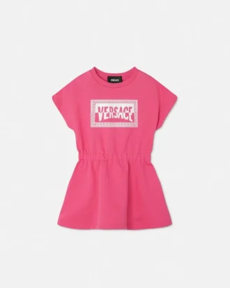 Vestido sudadera de jersey de algodón estampado para niña Vestido sudadera de jersey de algodón estampado para niña