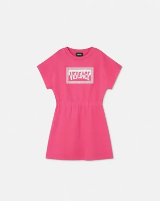 Vestido sudadera de jersey de algodón estampado para niña