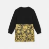 Vestido sudadera de sarga de algodón estampado para bebé Vestido sudadera de sarga de algodón estampado para bebé