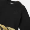 Vestido sudadera de sarga de algodón estampado para bebé Vestido sudadera de sarga de algodón estampado para bebé