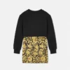 Vestido sudadera de sarga de jersey de algodón estampado para niña Vestido sudadera de sarga de jersey de algodón estampado para niña