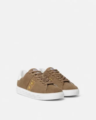Zapatillas de ante con adornos Greca Sneakers