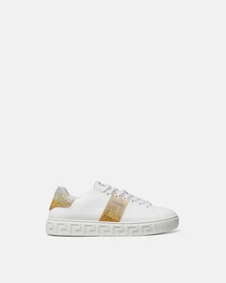 Zapatillas de nylon con adornos Greca