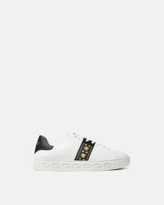 Zapatillas de nylon con adornos Greca