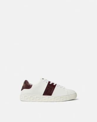 Zapatillas de nylon con adornos Greca