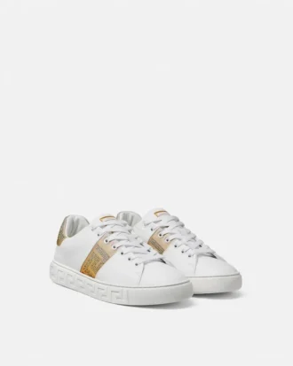 Zapatillas de nylon con adornos Greca