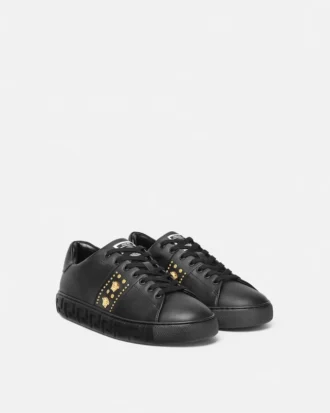 Zapatillas de nylon con adornos Greca