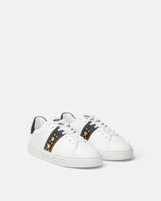 Zapatillas de nylon con adornos Greca