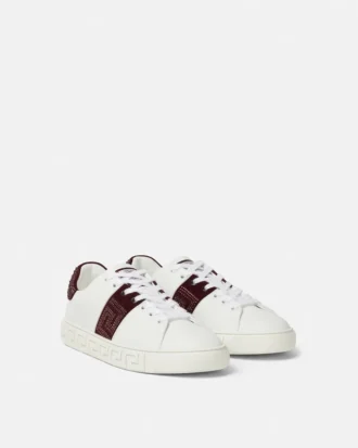 Zapatillas de nylon con adornos Greca