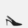Zapatos de tacón con talón abierto y logotipo Scarlett