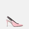 Zapatos de tacón con talón abierto y logotipo Scarlett