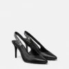 Zapatos de tacón con talón abierto y logotipo Scarlett