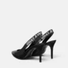 Zapatos de tacón con talón abierto y logotipo Scarlett